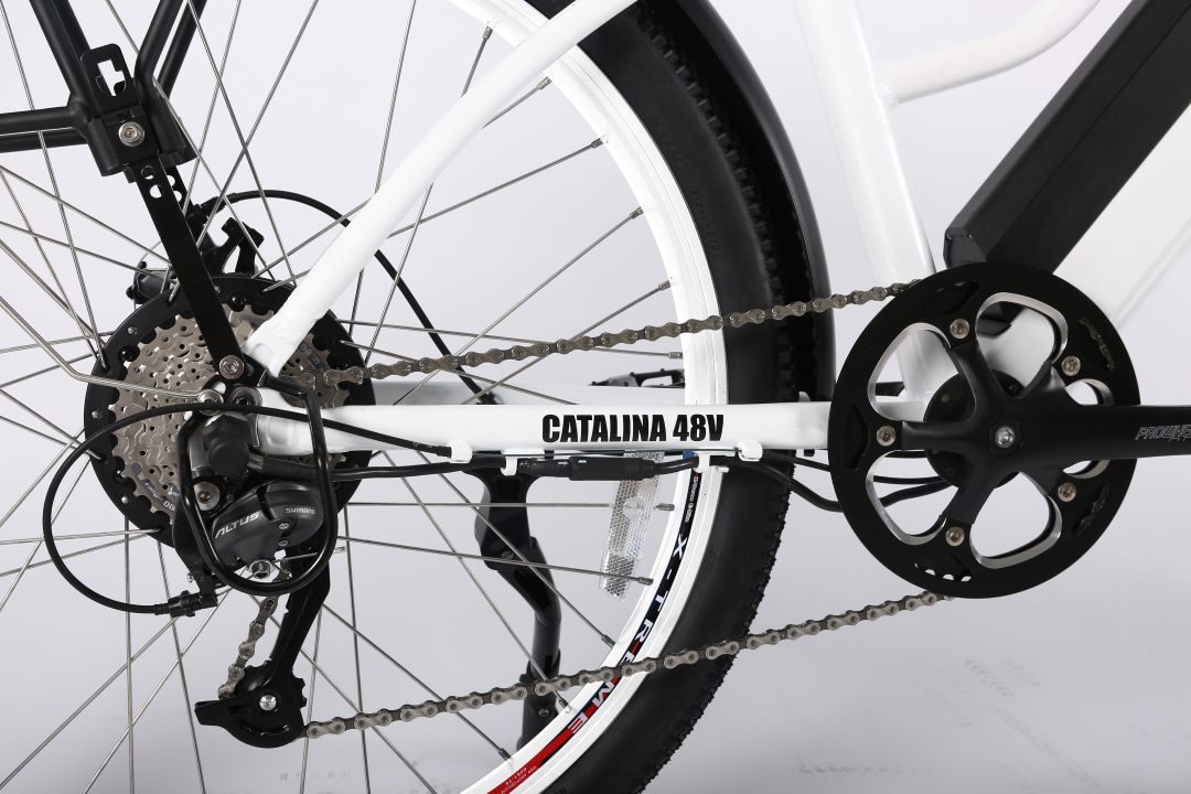 X-Treme Catalina Beach Cruiser - Electric Bicycle - 48 Volt - Step-Through Frame Long Range - Comfort Bike