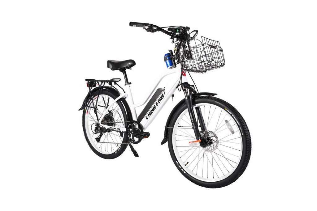 X-Treme Catalina Beach Cruiser - Electric Bicycle - 48 Volt - Step-Through Frame Long Range - Comfort Bike