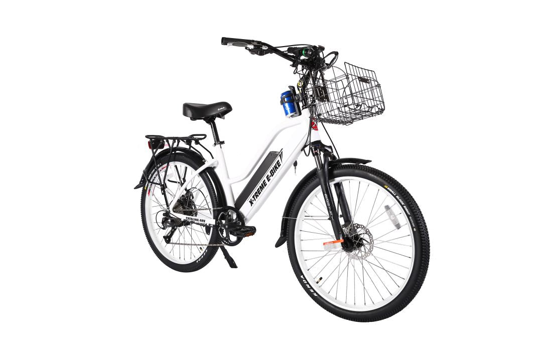 X-Treme Catalina Beach Cruiser - Electric Bicycle - 48 Volt - Step-Through Frame Long Range - Comfort Bike