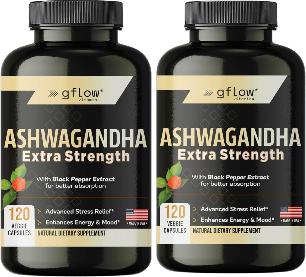 Ashwagandha Supplements for Women and Men | Sleep, Mood and Energy Support | Extra Strength, Vegan Friendly, Non-Gmo, Made in USA
