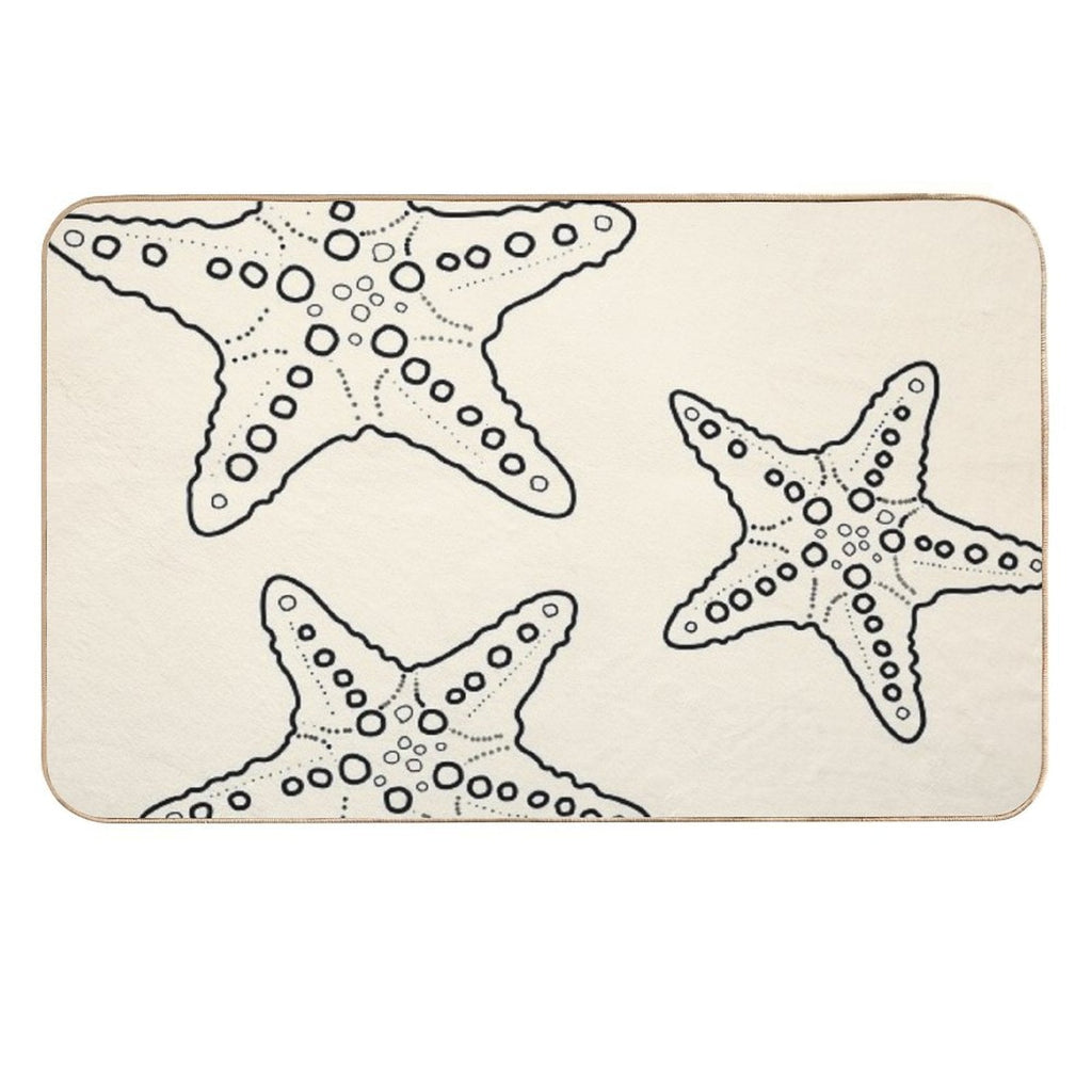Starfish Bunch Blacksand  Dirt-Trapping Bath Mat