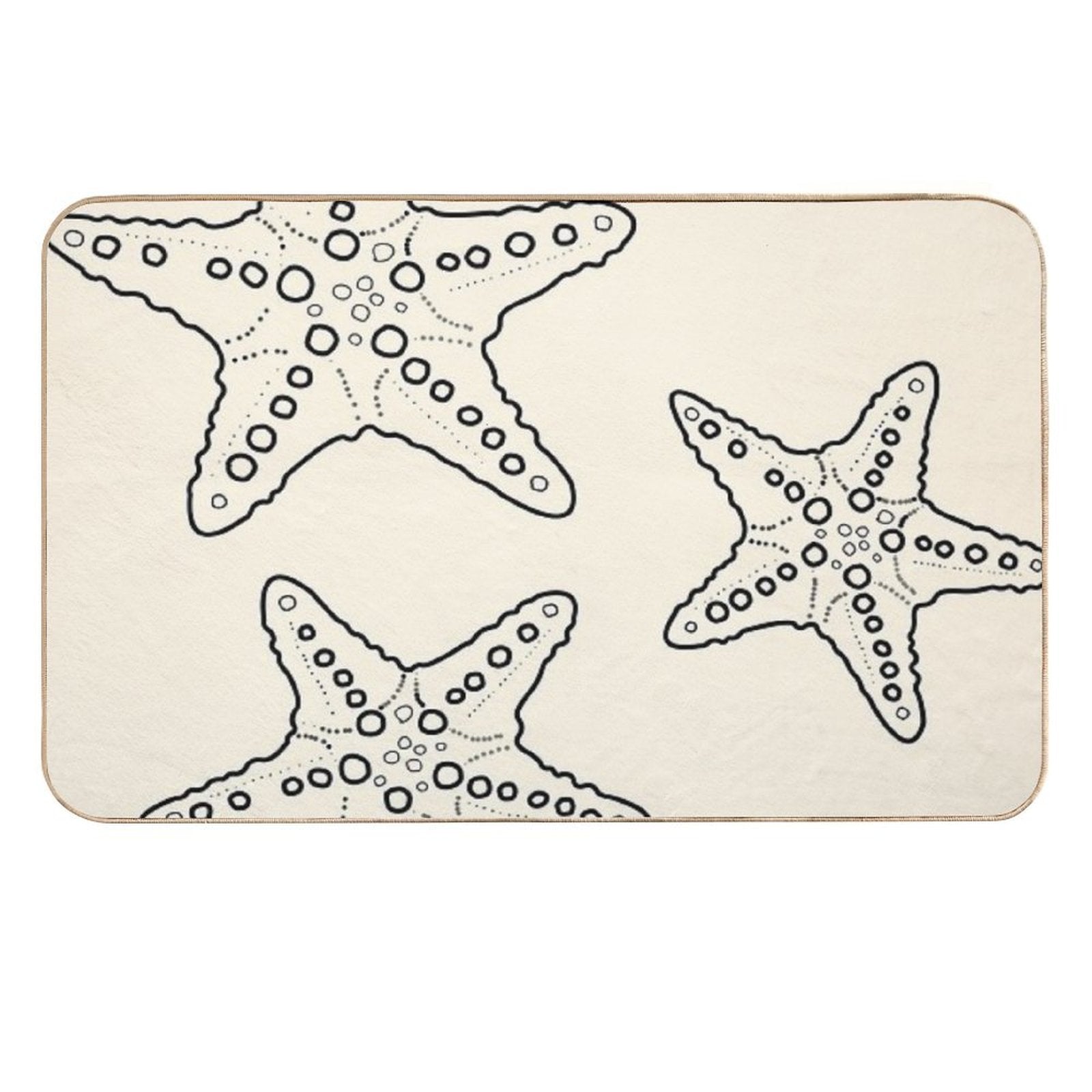 Starfish Bunch Blacksand  Dirt-Trapping Bath Mat