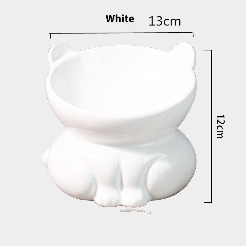 Ceramic Cat Dog Bowl Pet Supplies Drinking Water Goblet Food Basin