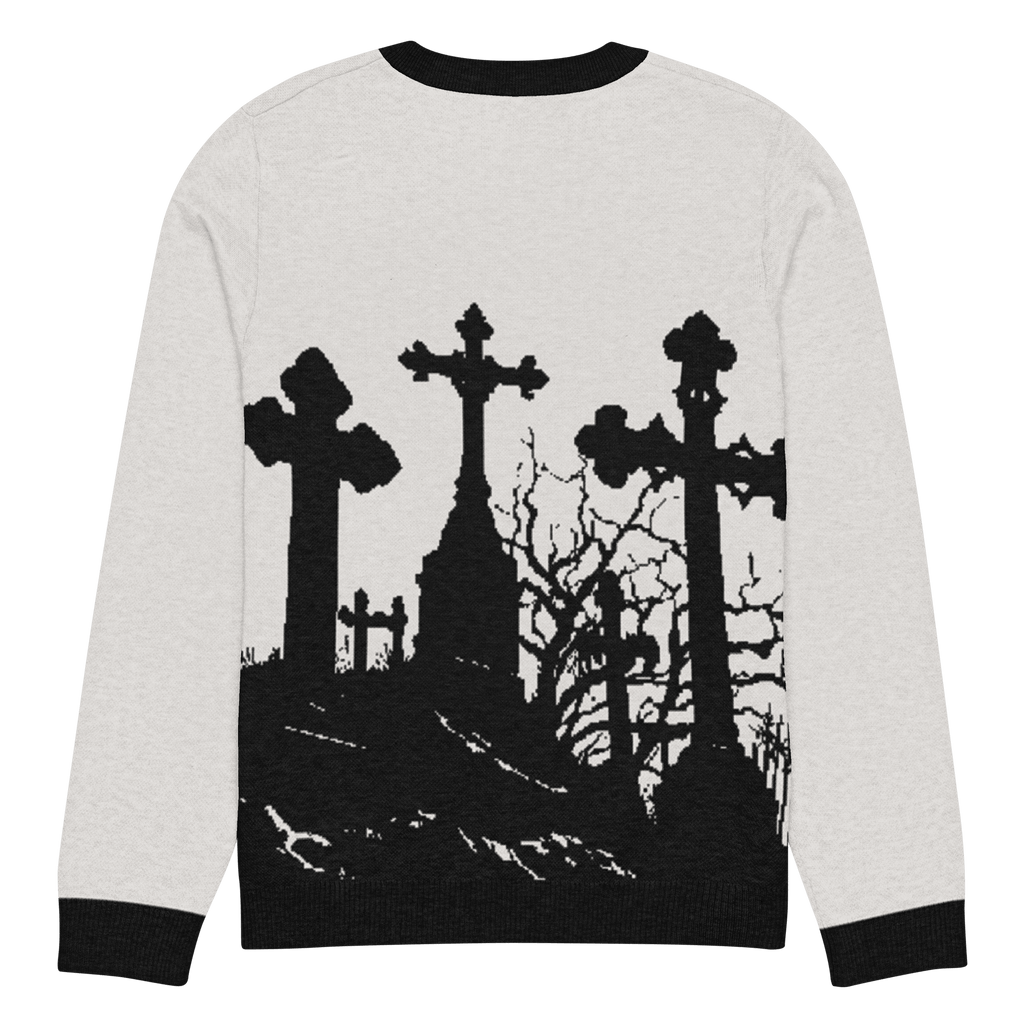 Cemetery Ash Knit Crew Neck Sweater