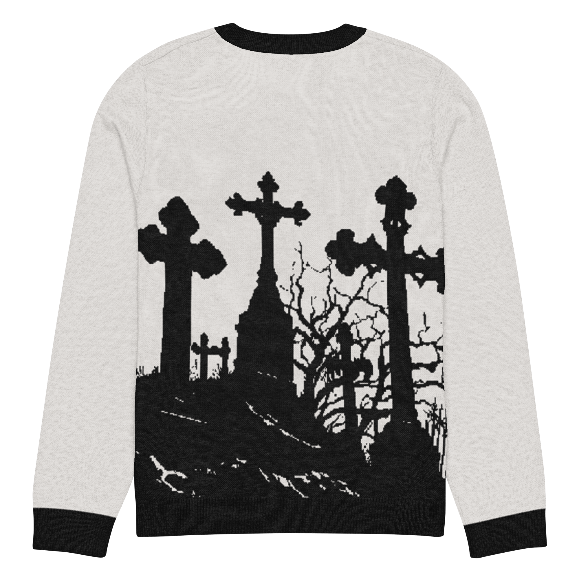 Cemetery Ash Knit Crew Neck Sweater