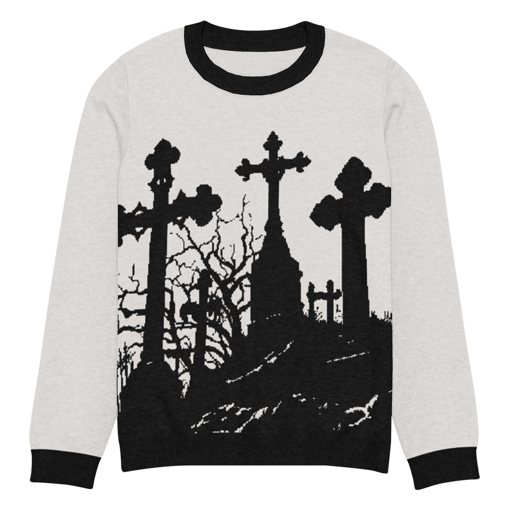 Cemetery Ash Knit Crew Neck Sweater