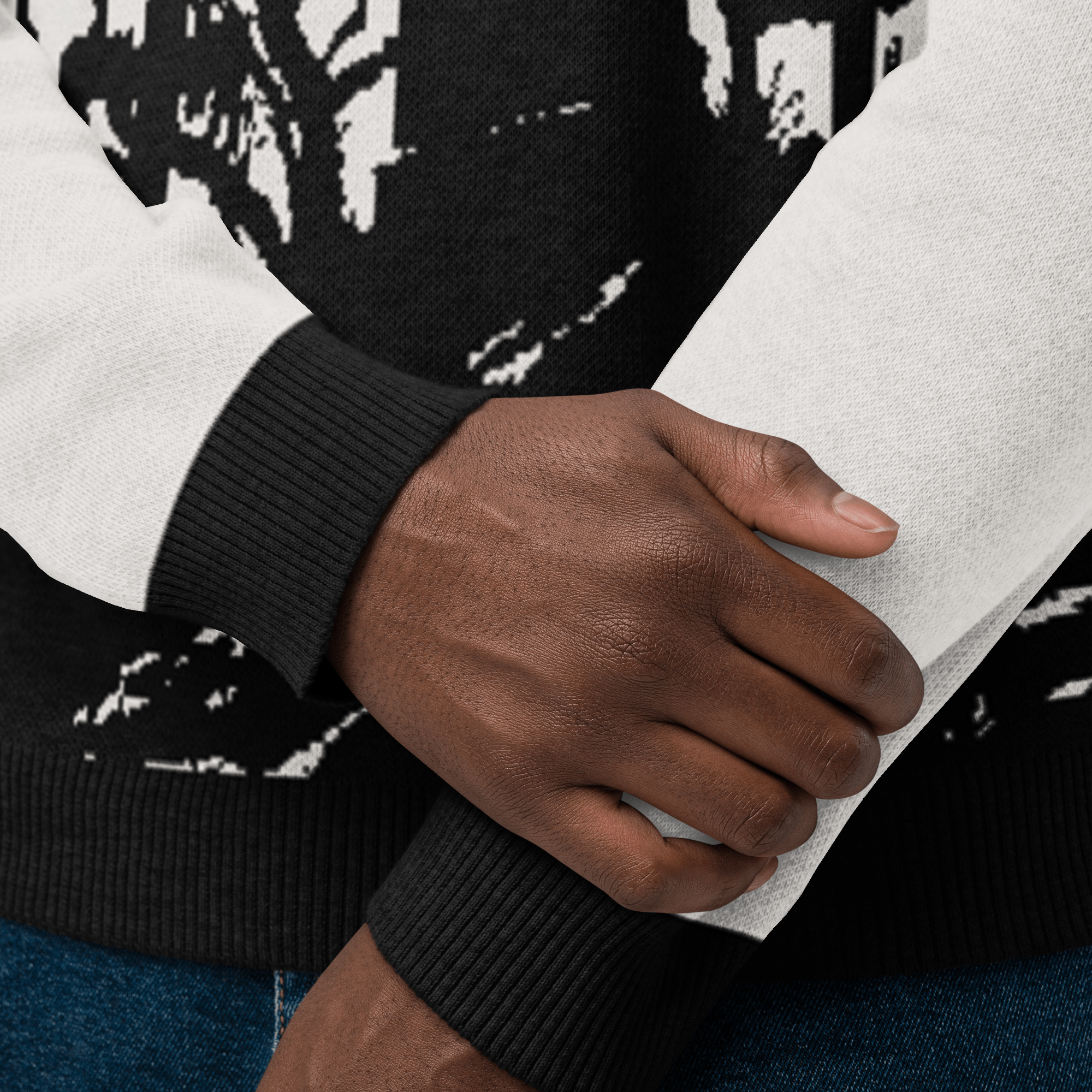 Cemetery Ash Knit Crew Neck Sweater