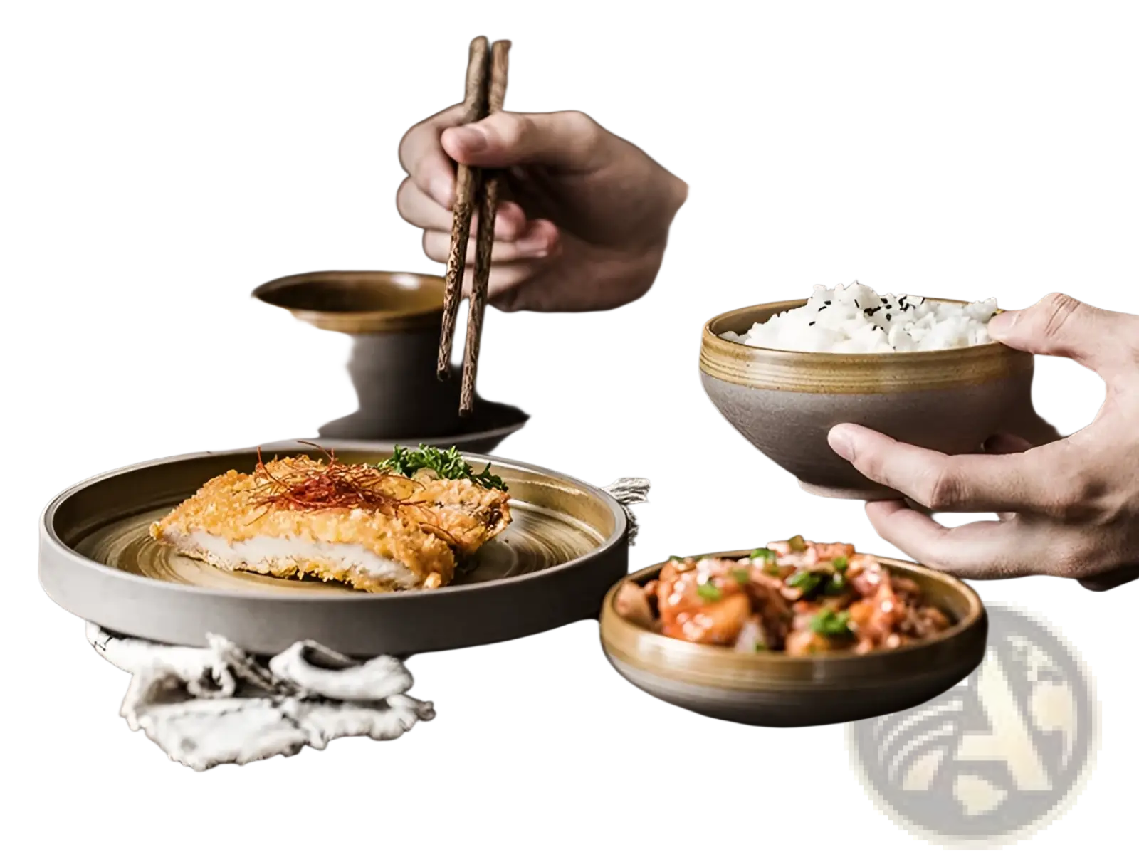 Ceramic Tableware Set Retro Japanese Dinnerware