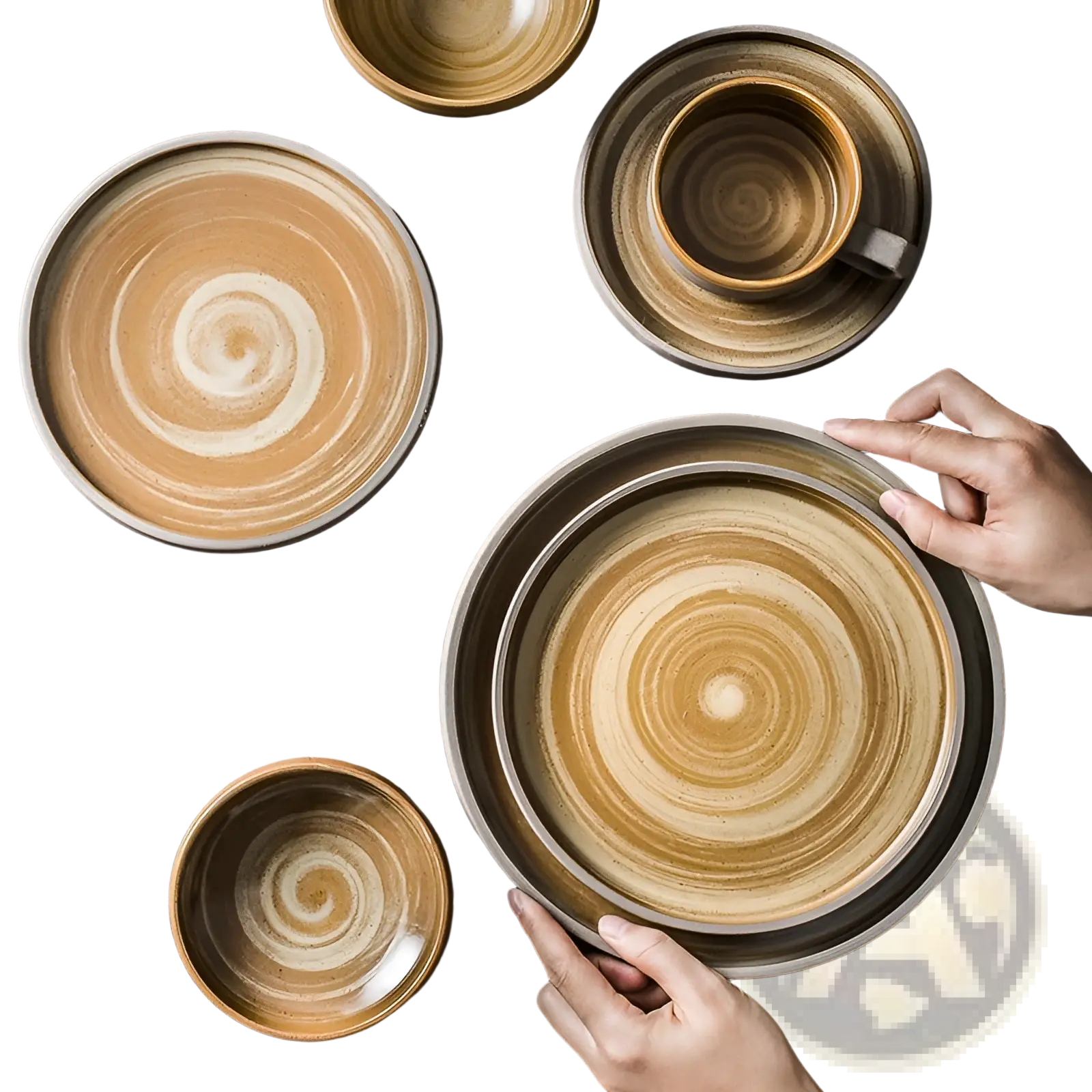 Ceramic Tableware Set Retro Japanese Dinnerware