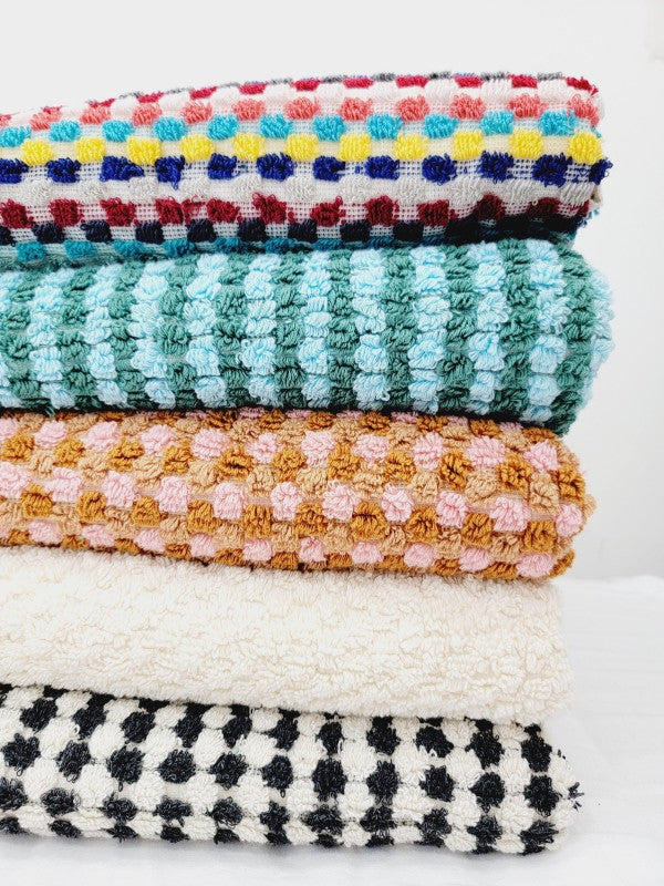 Bath Towels, Organic Turkish Cotton Pom Pom Towels