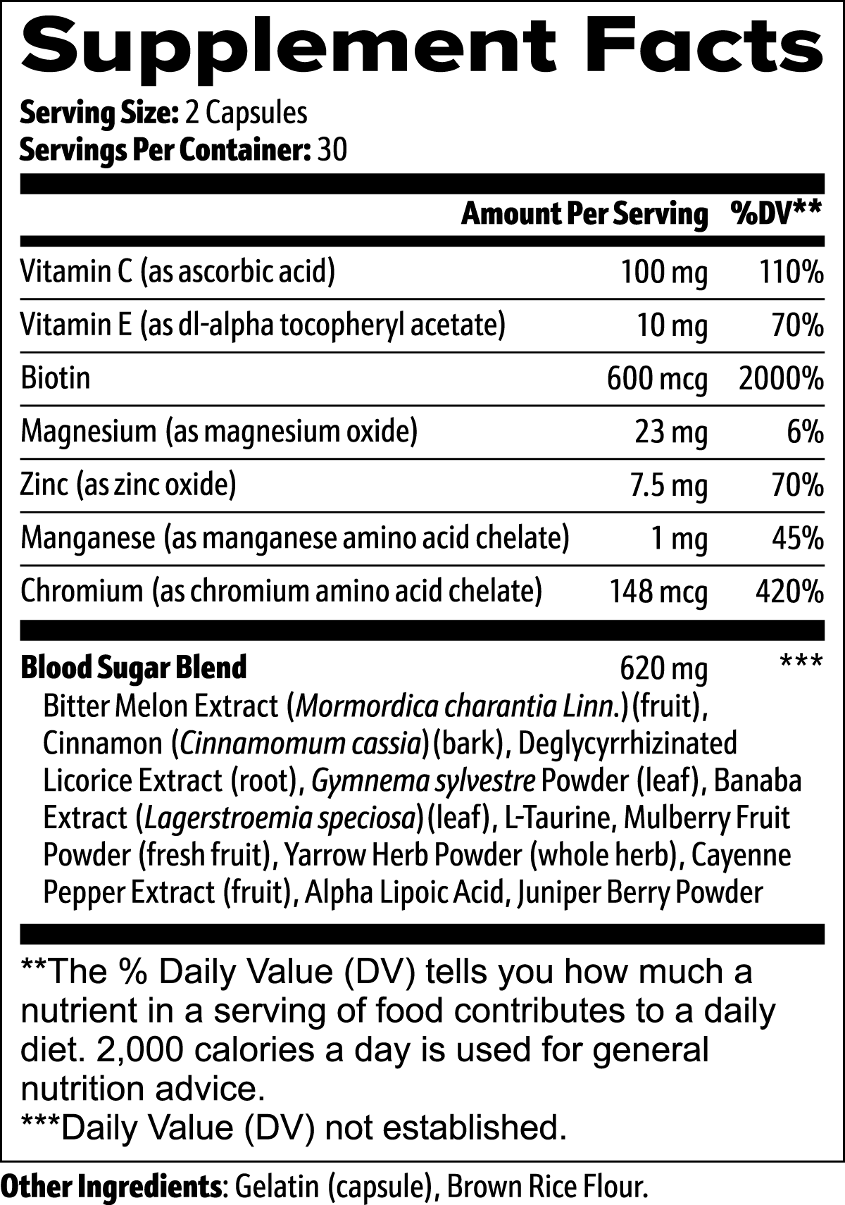 Blood Sugar by Roksy , Healthy Blood Sugar Support, Glucose Metabolism, 60 Caps