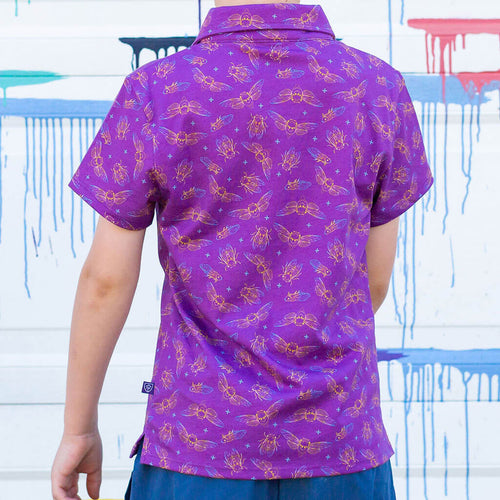 "Emergence" Cicadas Short Sleeve Polo Shirt