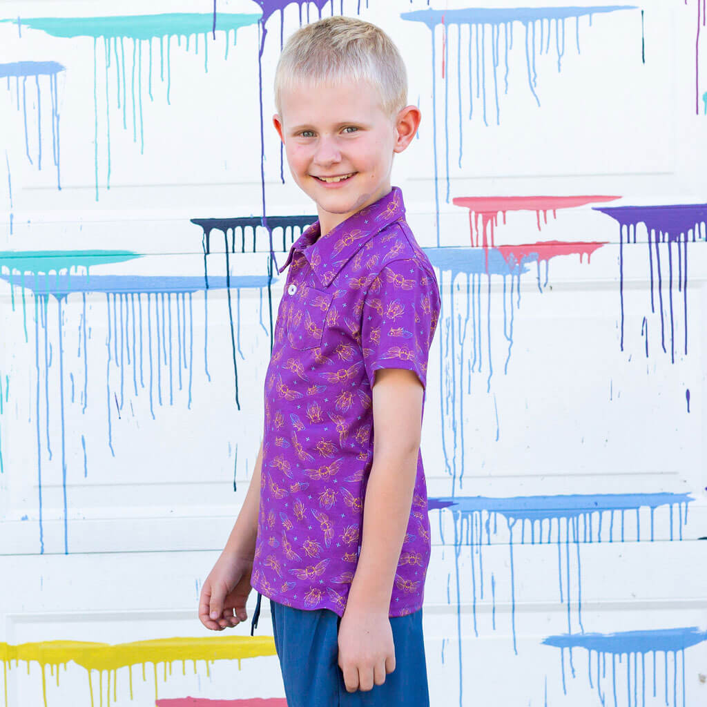 "Emergence" Cicadas Short Sleeve Polo Shirt