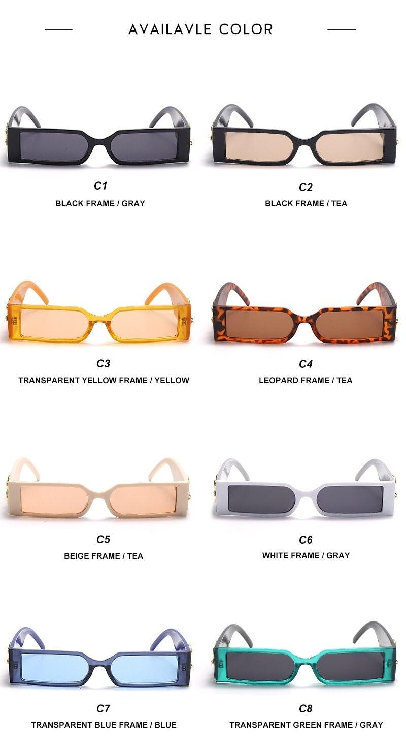 Classic Rectangle Shape Sunglasses For Men New Vintage Design Small Square Shape Sun Glasses For Women New Comfortable & Decent Shades For Driving Eyewear