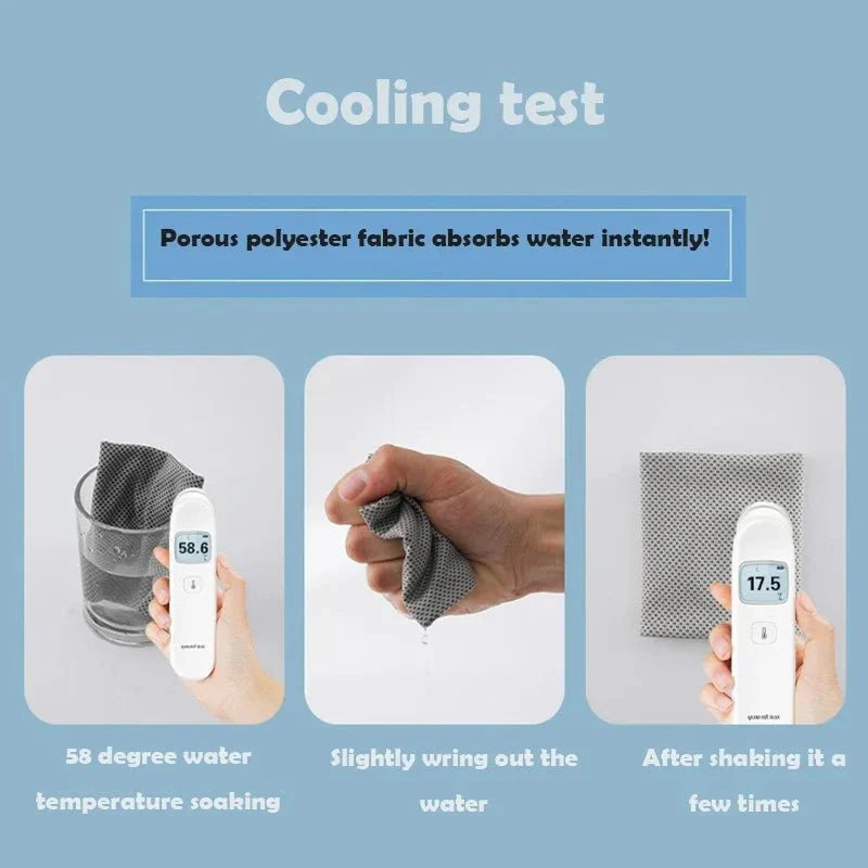 Cold-Sensing Sports Wristbands | Ice Silk Cooling Sweatbands for Workouts