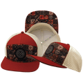 **ADULT** Color Vibes Hat - Flat Bill - Copper Stitch - Red Rock / Cream - Laser Mesh