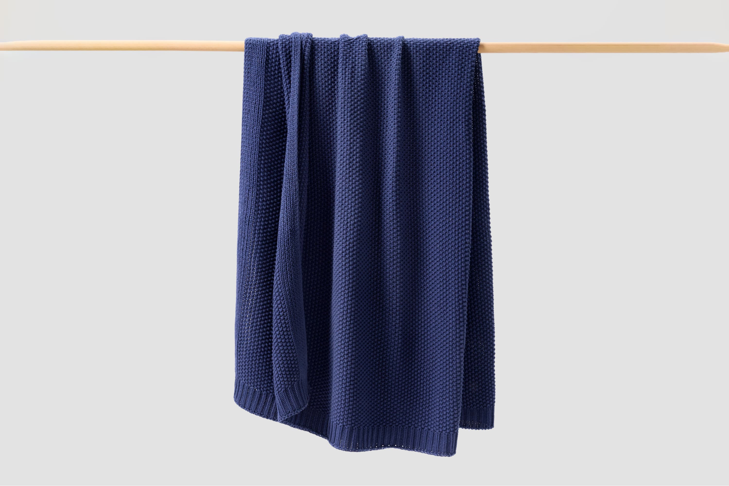 Seed Stitch Cotton Throw Blanket