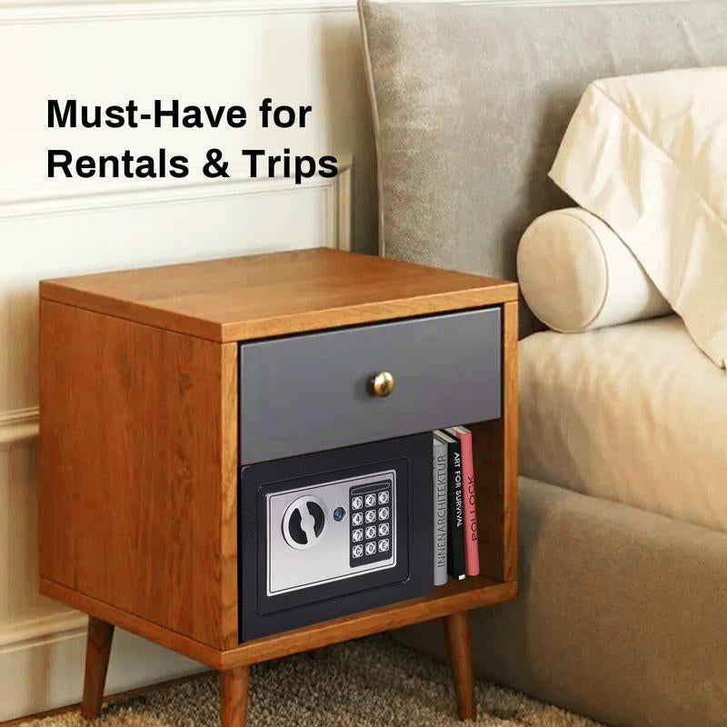 Valentine'S Day Gift: Mini Safe Box with Key & Password Lock, Double Protection Security Safe for Home Office Hotel, Perfect Gift for Him/Her to Store Cash Jewelry Watch