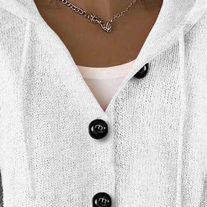 Women’s Button-Down Hoodie Cardigan Sweater Coat