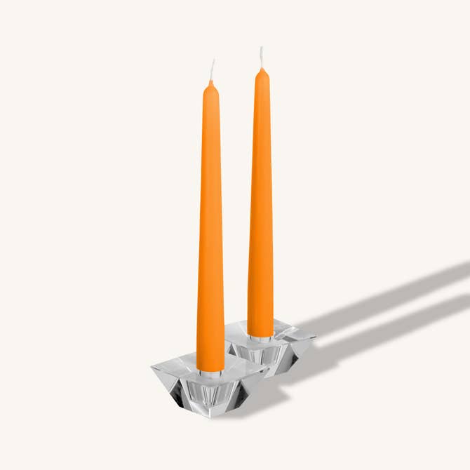 Orange Taper Candles - 12 Inch - 12 Pack