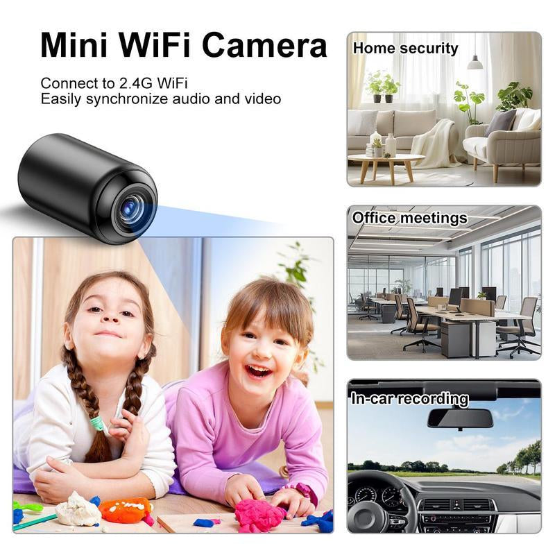 Wireless Indoor Hidden Spy Camera with Night Vision – Mini Security Cam for Baby, Pet, and Home Monitoring, Works with Smartphones and Tablets – Ideal Holiday Gift
