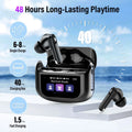 Touch Screen Wireless Earbuds, Bluetooth 5.4 Ear Buds with Multifunctional with ENC Noise Cancelling Micclear Calls Earphones, 48H Bass Stereo Headphones, IP7 Waterproof Headphones for Workout