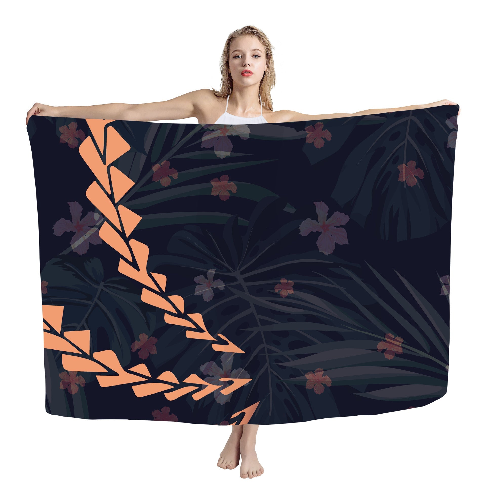 Cover Shawl Hawaiian Travel Beach Bath Towel Polynesian Seaside Quick-drying Wrap Yarn
