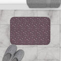 Mauve Bath Mat - Dandelion Design for Bathroom Decor - DipaliZ