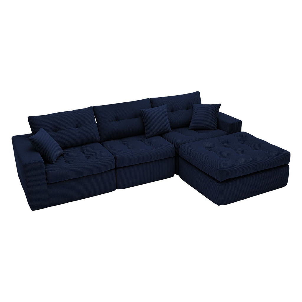Corner Chaise L-Shaped Sectional Sofa Bed
