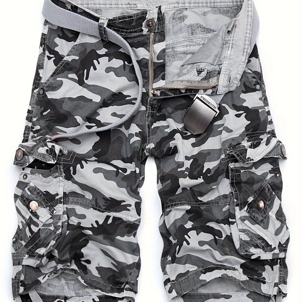 Mens Relaxed Fit Cotton Cargo Shorts  Summer Style