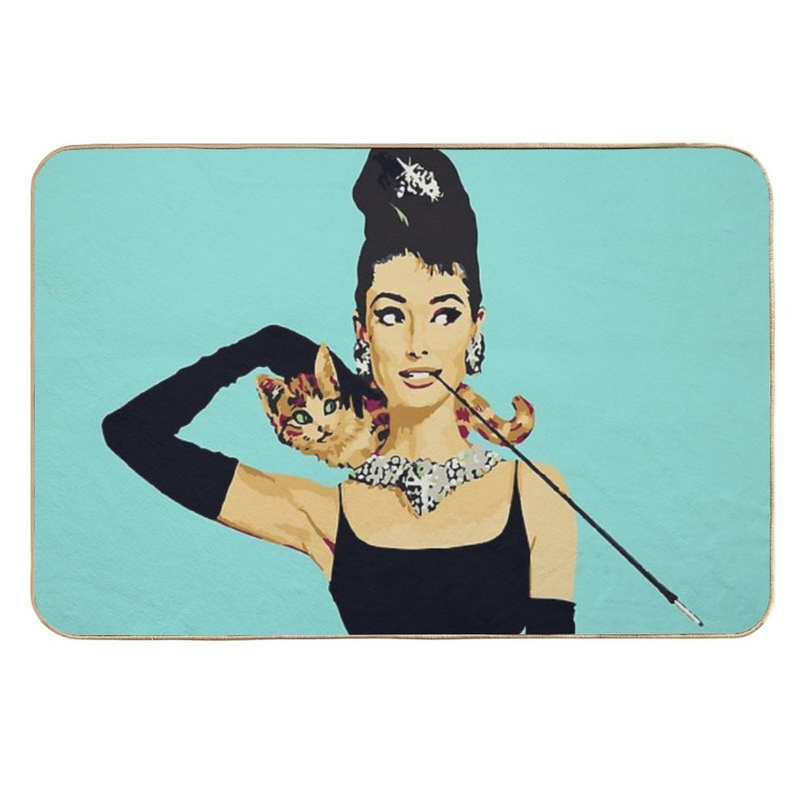 Breakfast at Tiffanys  Audrey Hepburn Jewellery Colour Durable Bath Mat