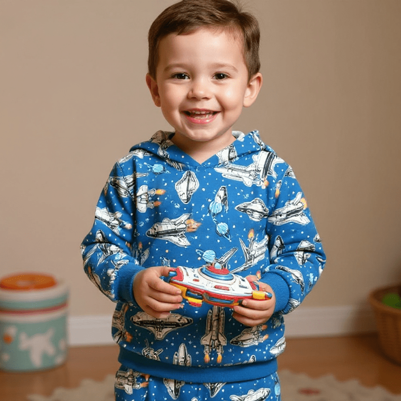 Deep In Orbit Hooded Jogger Set(Up to Ages 8)