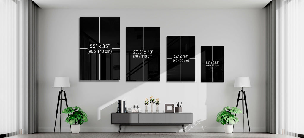 World Map Glass Wall Art