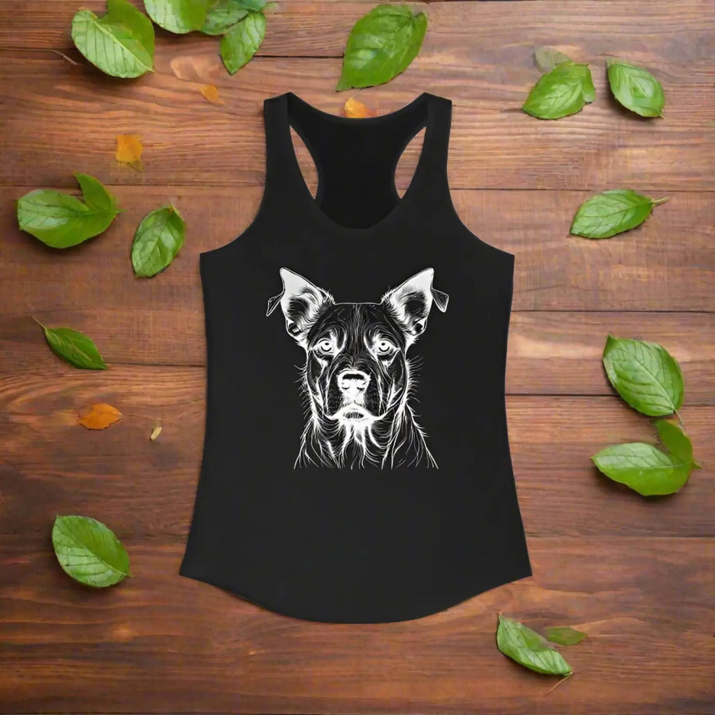 Dog Racerback Tank - Eco-Friendly Womens Activewear - DipaliZ