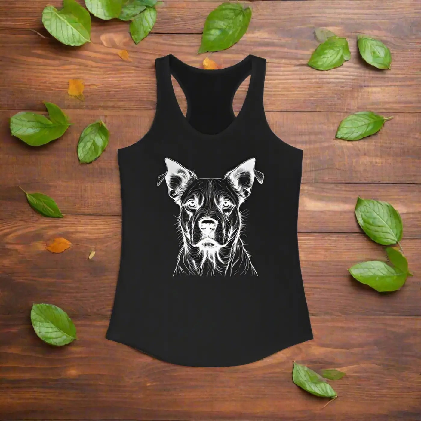 Dog Racerback Tank - Eco-Friendly Womens Activewear - DipaliZ