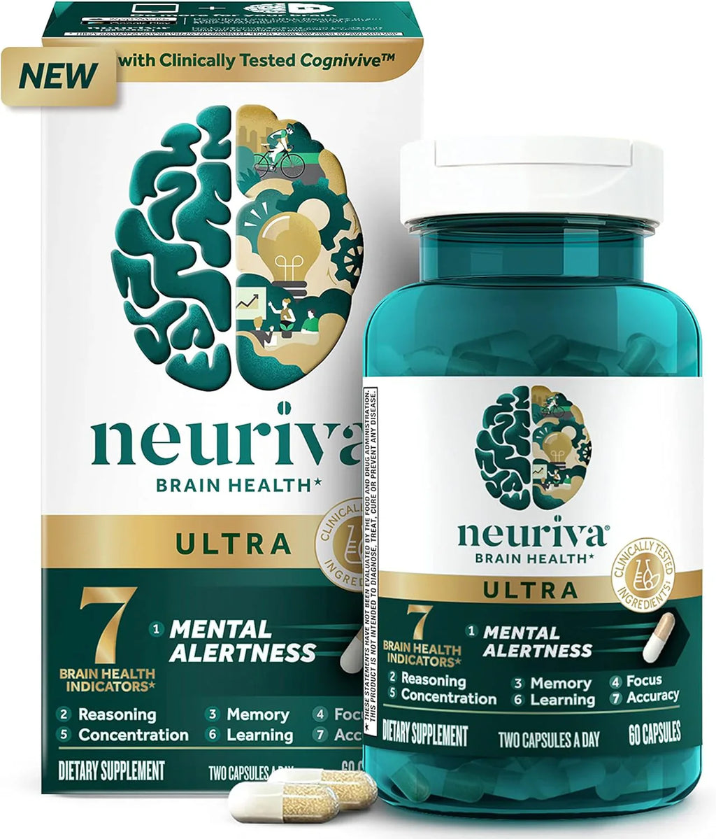 NEURIVA Ultra Nootropic Brain Supplement 60 Capsules - Clearance Sale
