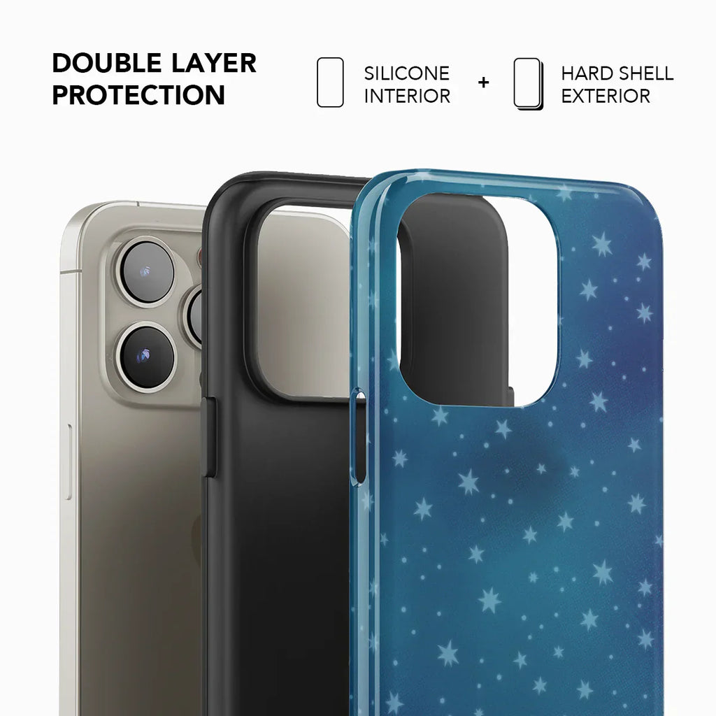 Moon Mist | Starry Midnight Blue iPhone Case