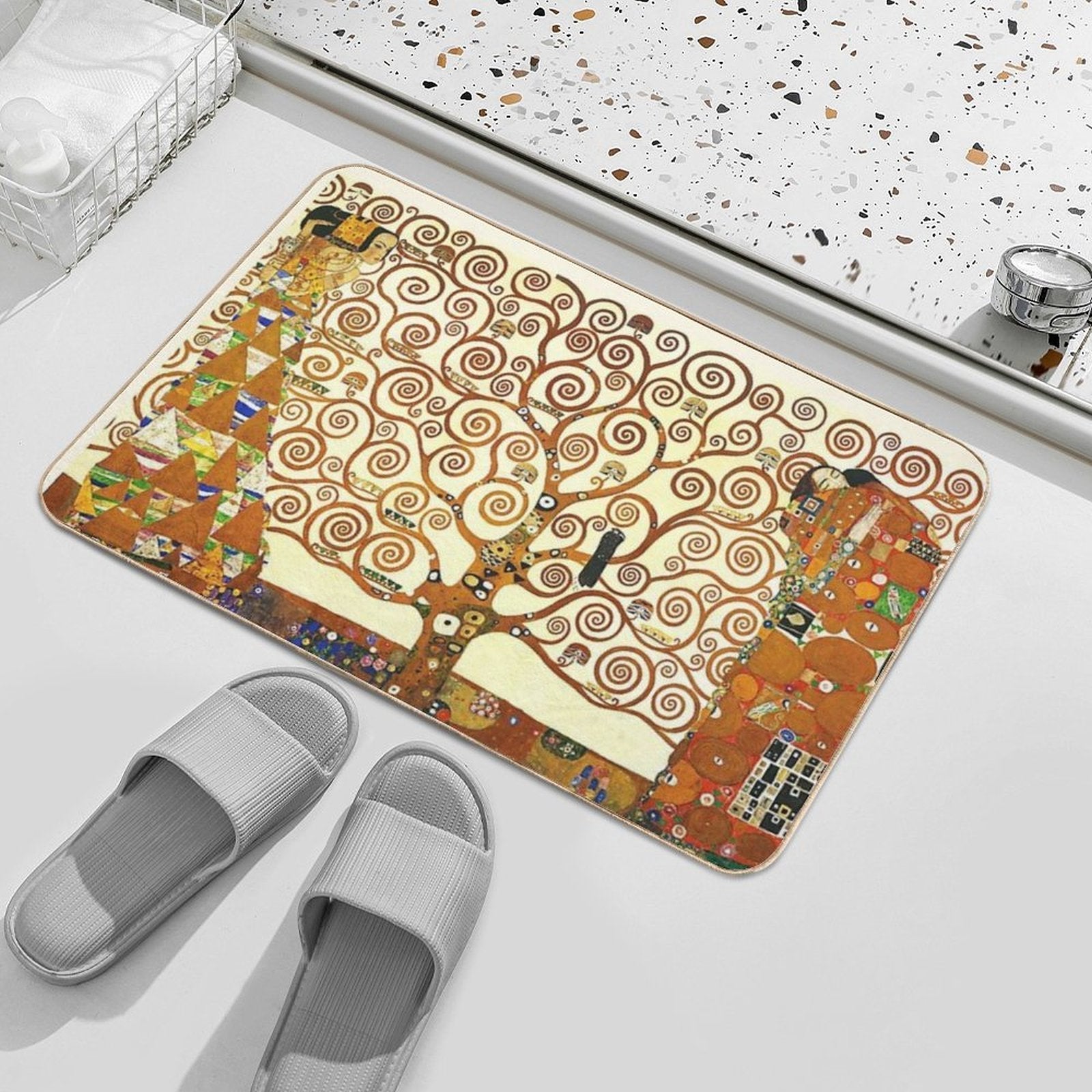 HD The Tree of Life, 1905 by Gustav Klimt - HIGH DEFINITION  Anti-Trip Bath Mat