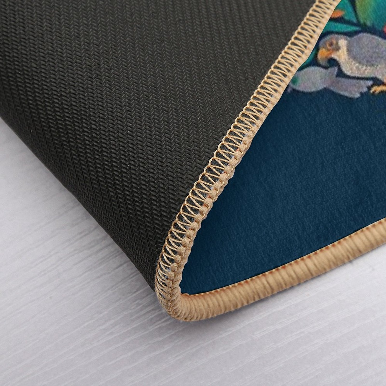 Aerial Rainbow  Blue  Toxin-Free Bath Mat
