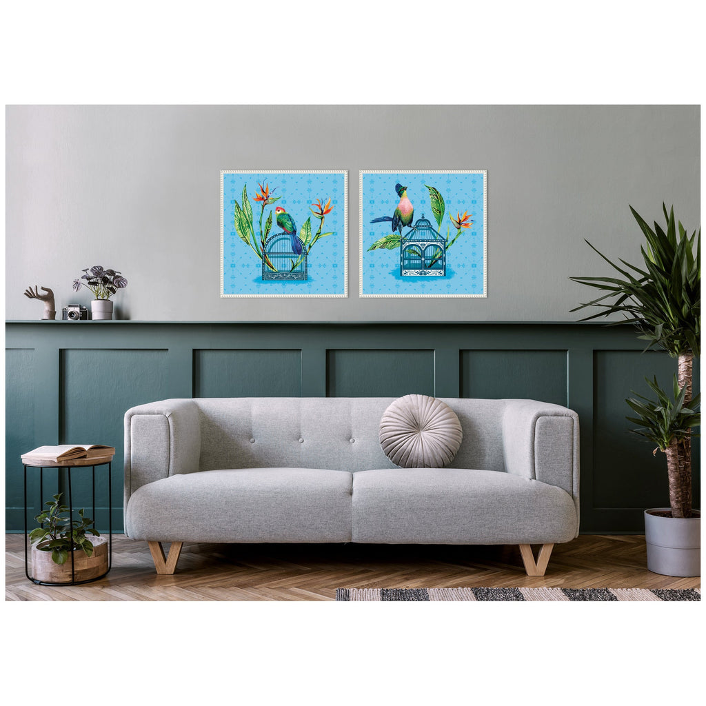 Uncaged No. 1 & No. 2 2 Piece Framed Canvas Wall Art Set by Lucia Gianello