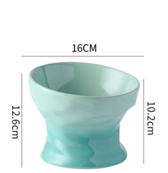 Cat Bowl High Ceramic Protection Cervical Spine Dog Food Basin