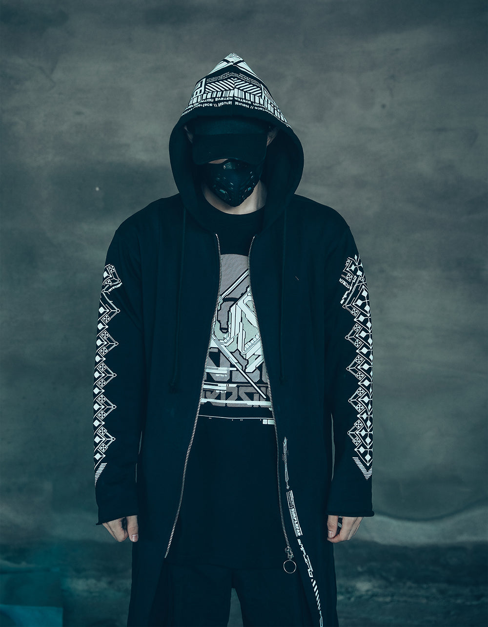 Sim507 Cyber Alien Trench Coat