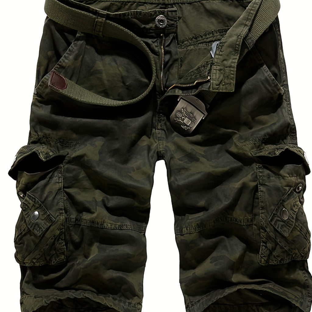 Mens Relaxed Fit Cotton Cargo Shorts  Summer Style