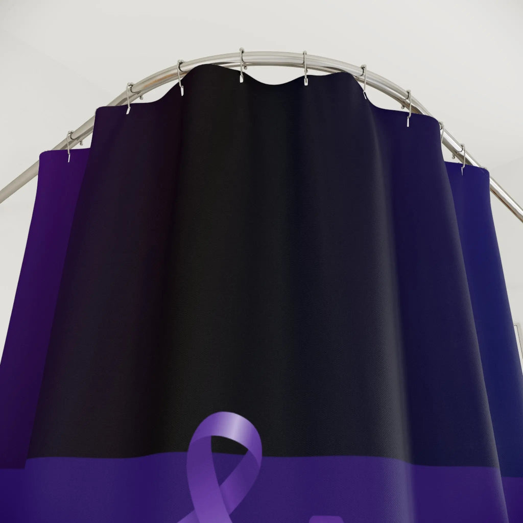 Elegant Purple Ribbon Shower Curtain - for Epilepsy Awareness