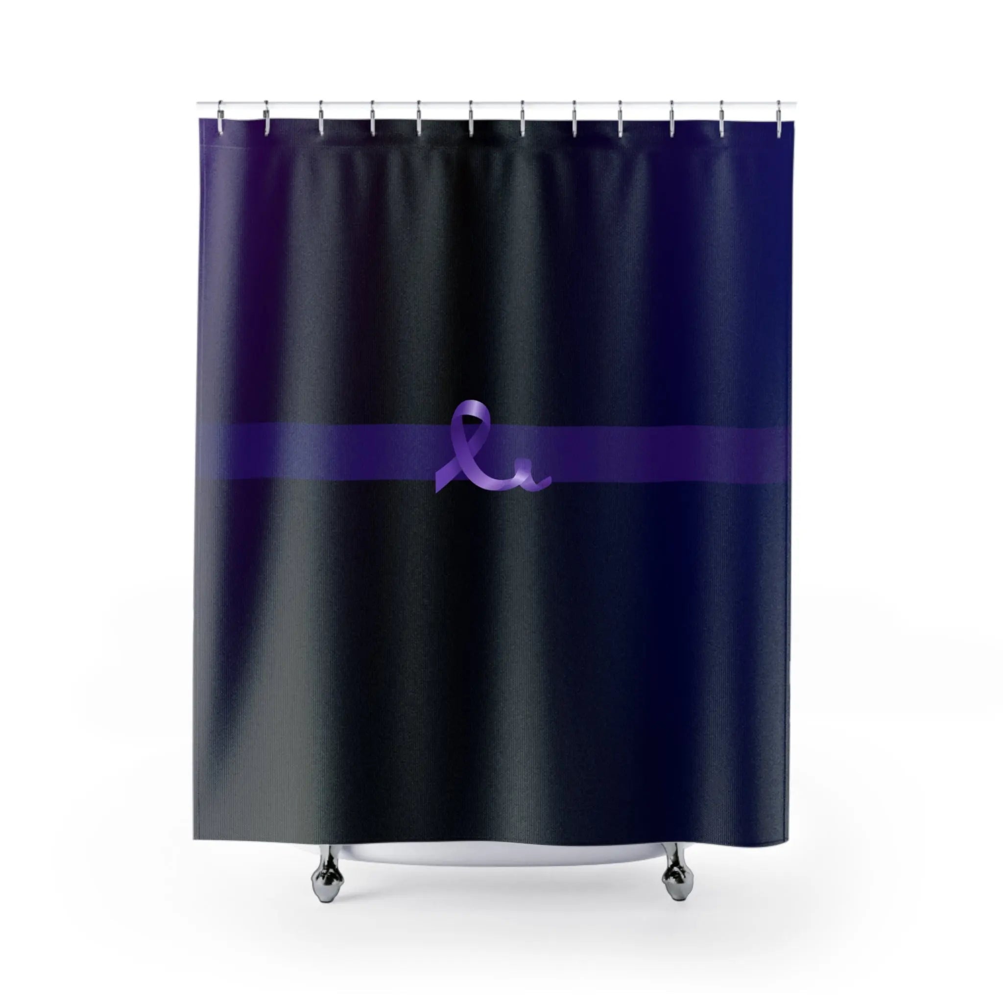Elegant Purple Ribbon Shower Curtain - for Epilepsy Awareness