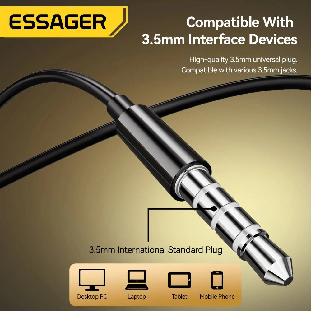 3.5mm Wired Headphones In Ear Headset Wired Earphones