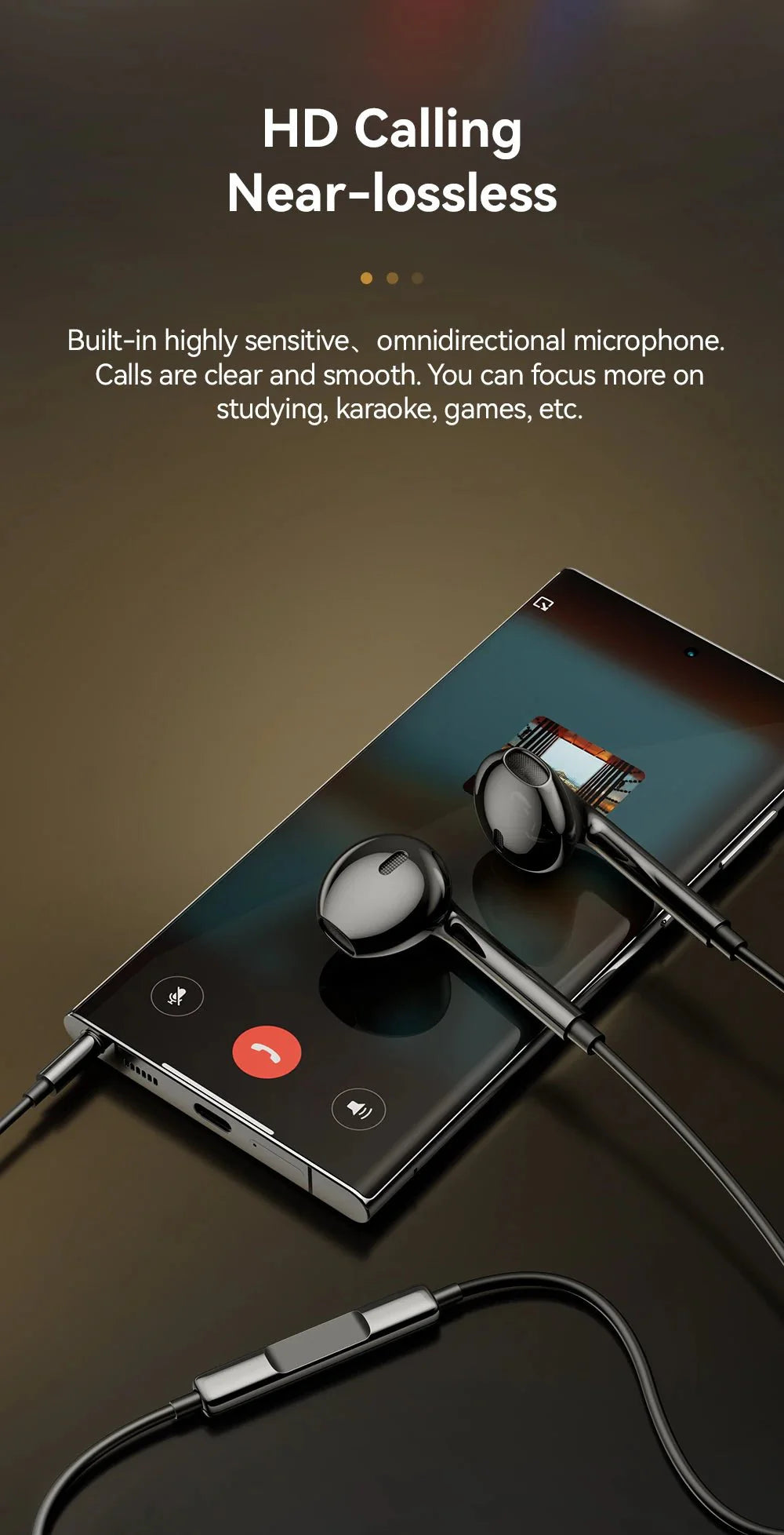 3.5mm Wired Headphones In Ear Headset Wired Earphones