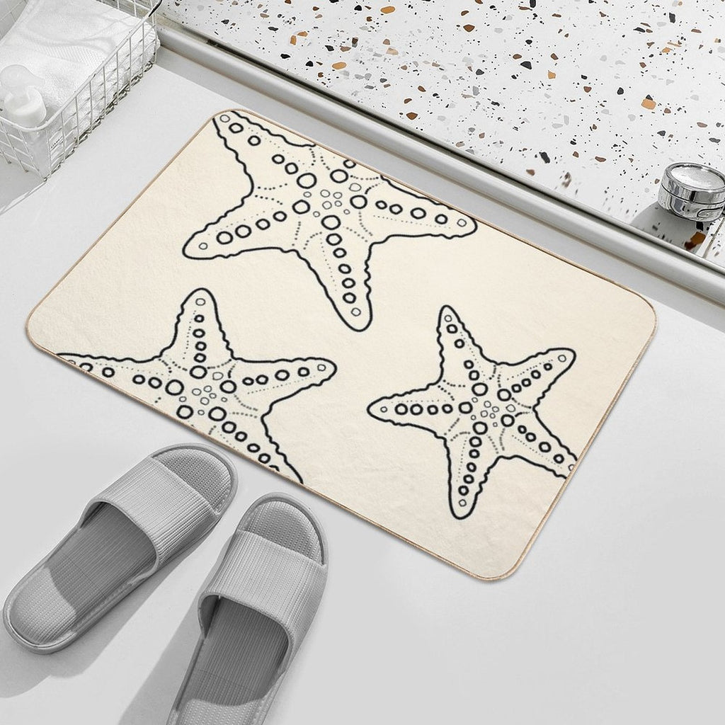 Starfish Bunch Blacksand  Dirt-Trapping Bath Mat