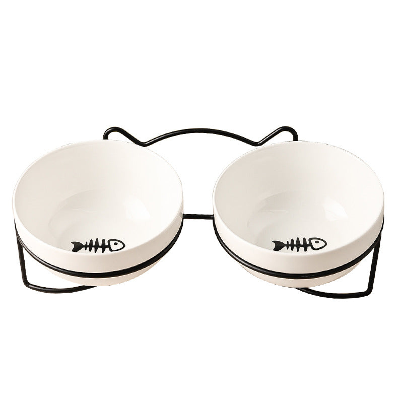 Ceramic Cat Bowl Food Basin Dog Drinking Water