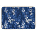 Sakura Blossom in Deep Blue  Fade-Resistant Bath Mat